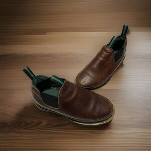 Georgia Giant Romeo Brown Leather Soft Toe Work Low Boots Womens Sz 9.5 Men Sz 8